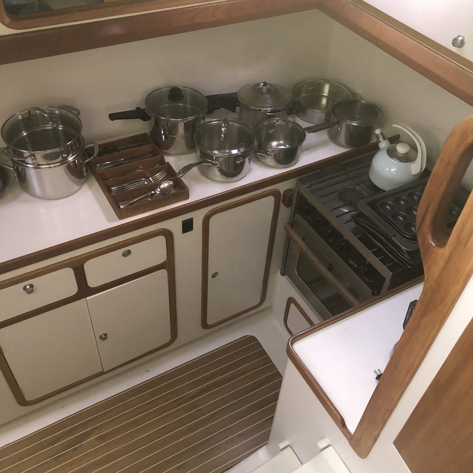 Galley on Atlantic 48 Sailing Catamaran - ZEN