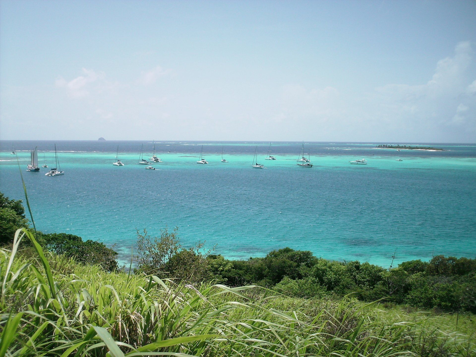 A large body of water with boats in it