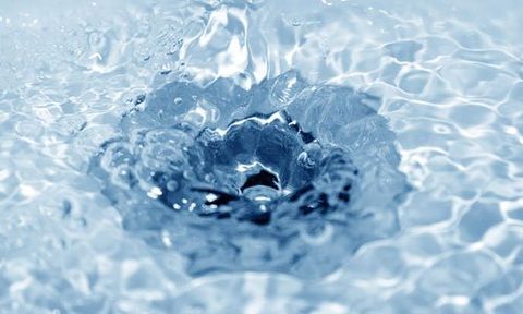 water droplets from a drainage system