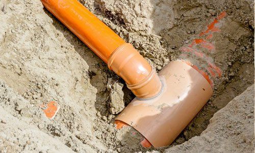 drainage pipes under mud