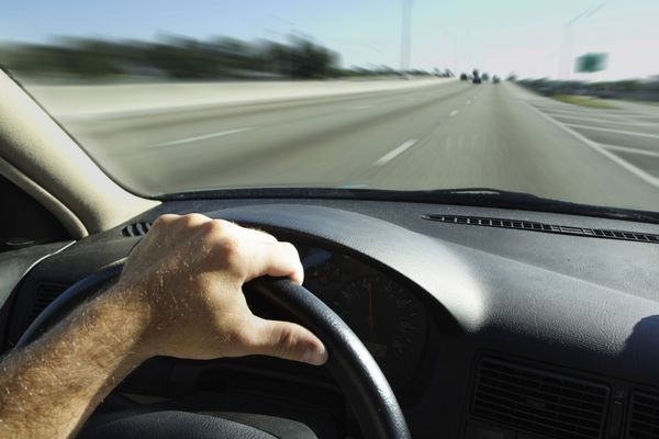 individual driving on a highway