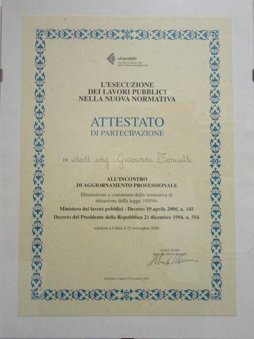 attestato di aggiornamento professionale