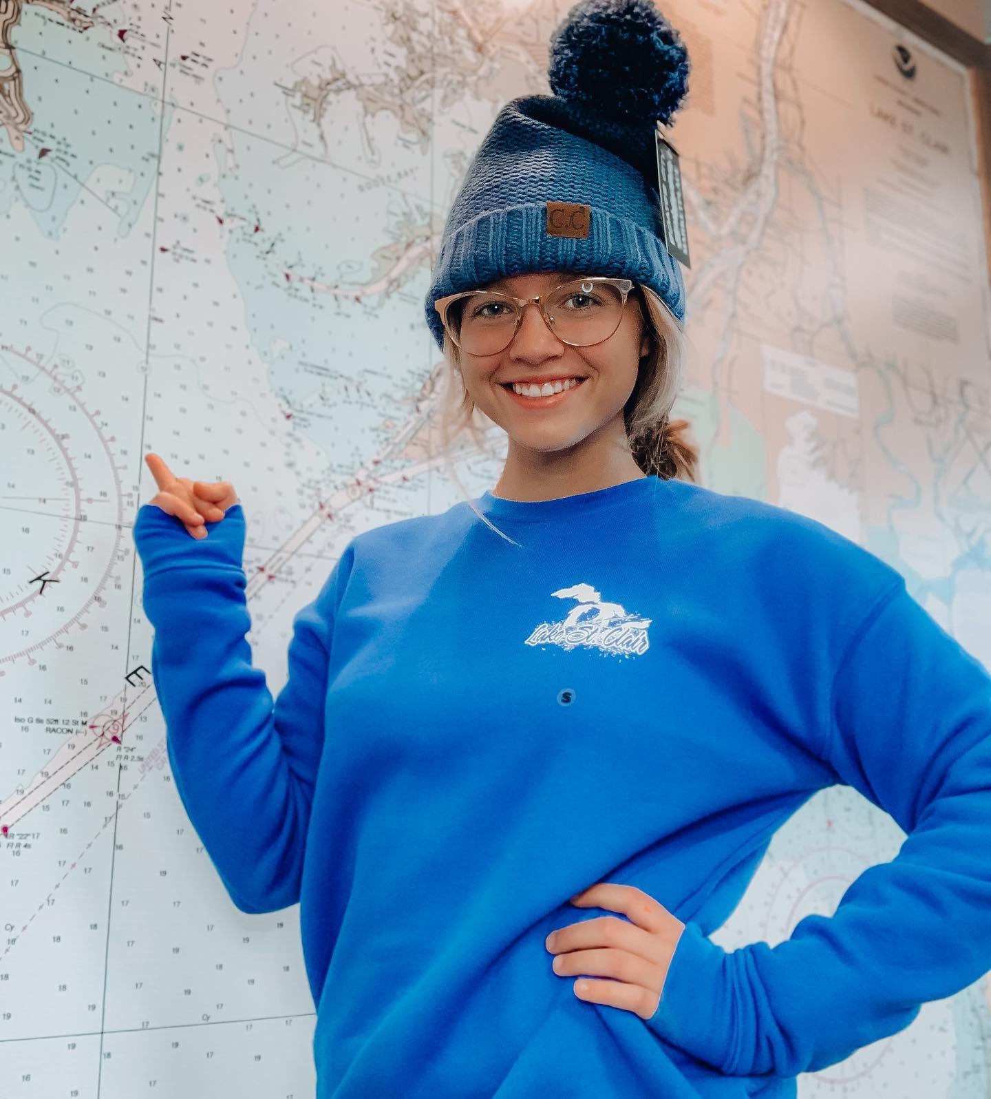 Woman wearing Boater City Marketplace apparel