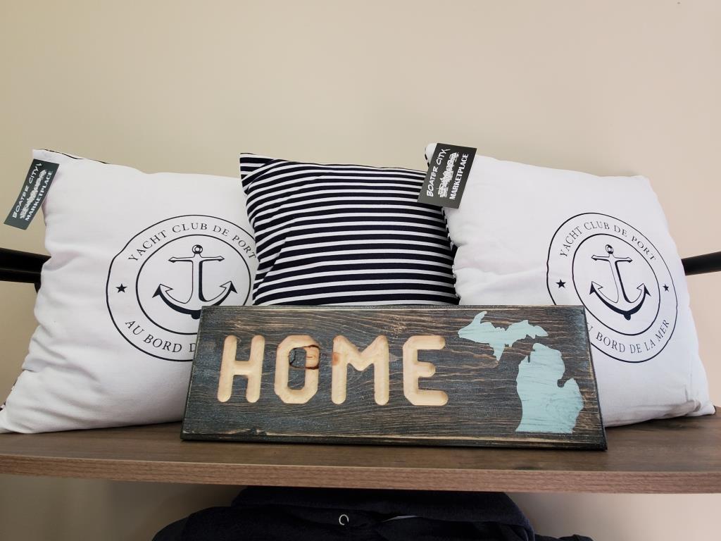 Nautical Style Pillows sold at Boater City Marketplace in New Baltimore MI