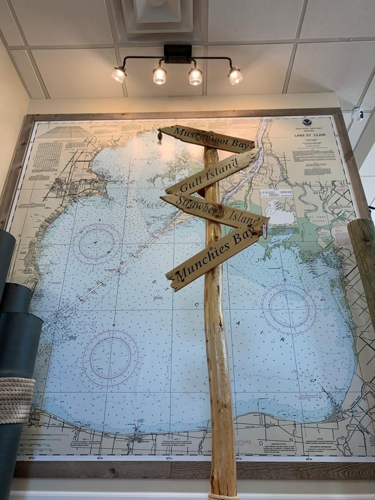 Map of Lake St. Clair inside Boater City Marketplace
