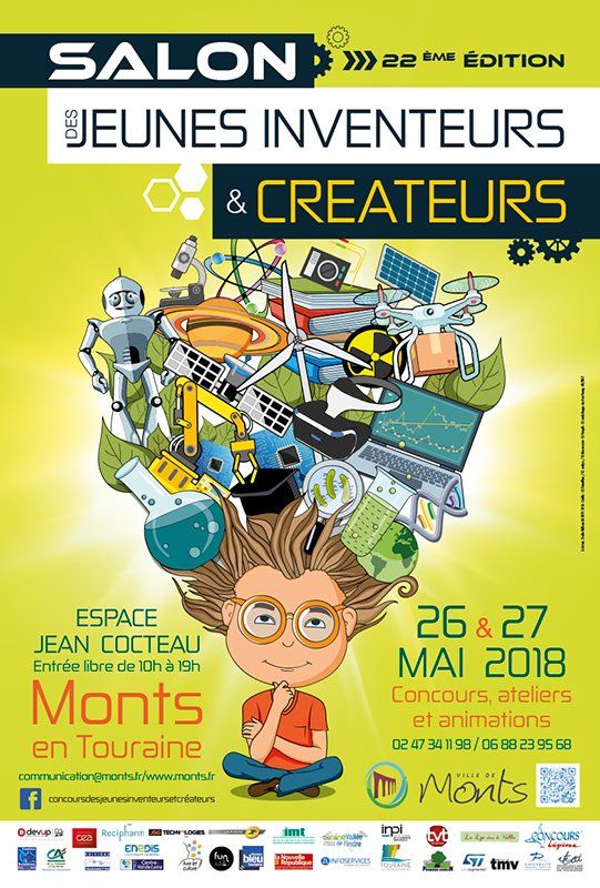Affiche salon des jeunes inventeurs et créateurs de Monts 2018 Affiche salon des jeunes inventeurs et créateurs de Monts 2018