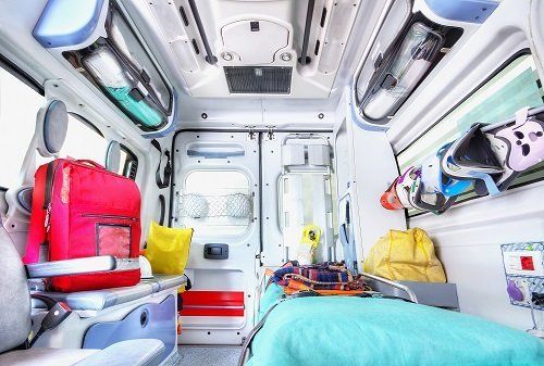 interno di un'ambulanza