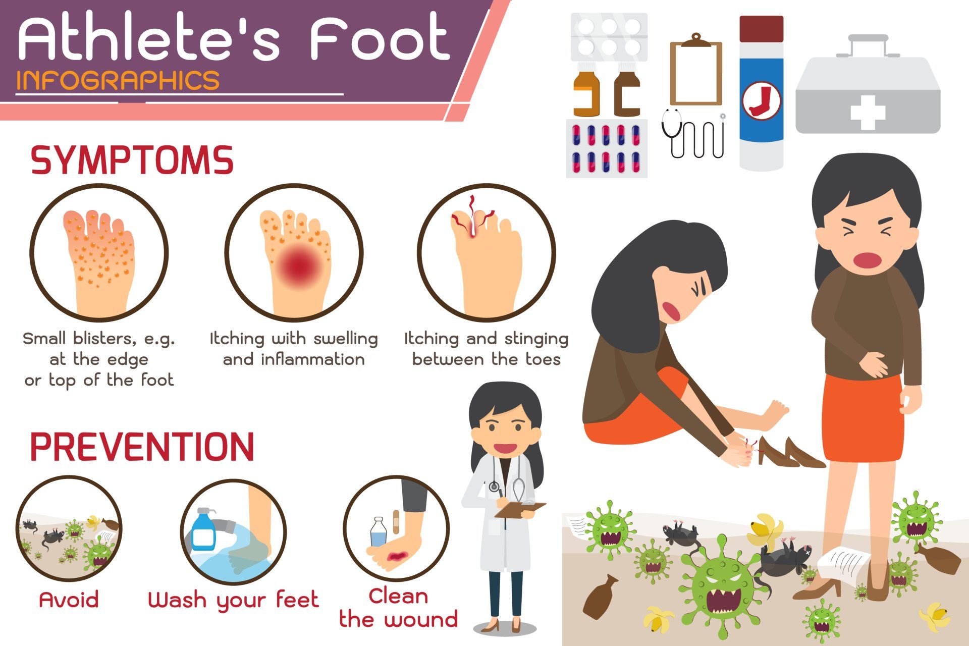 Onychomycosis Illustration