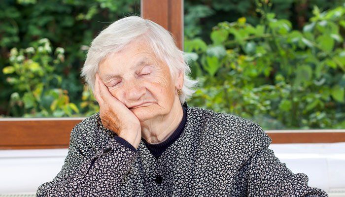 Lady suffering from exhaustion