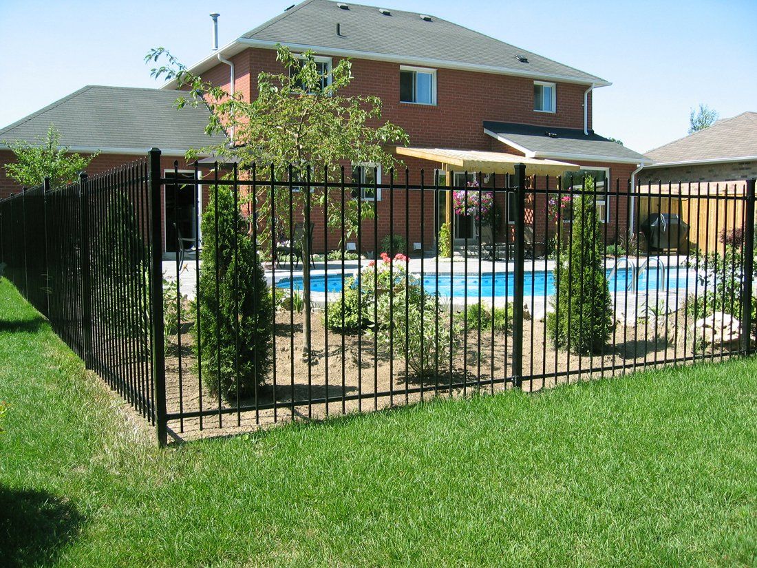 ornamental iron pool fence