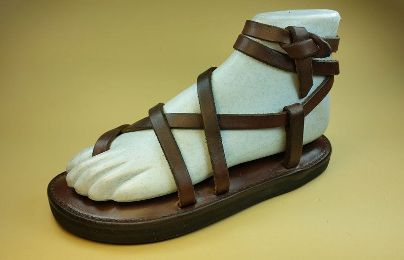 all handmade leather sandal ankle strap