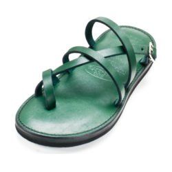 green SlipOn Piper Sandal - handmade leather sandals