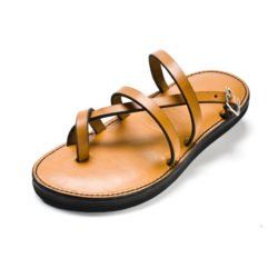 tan SlipOn Piper Sandal - handmade leather sandals