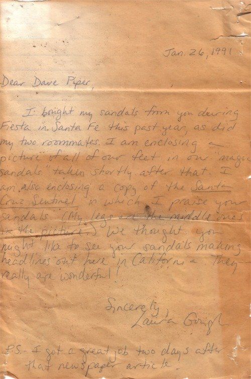 letter: three roommates brought the sandals