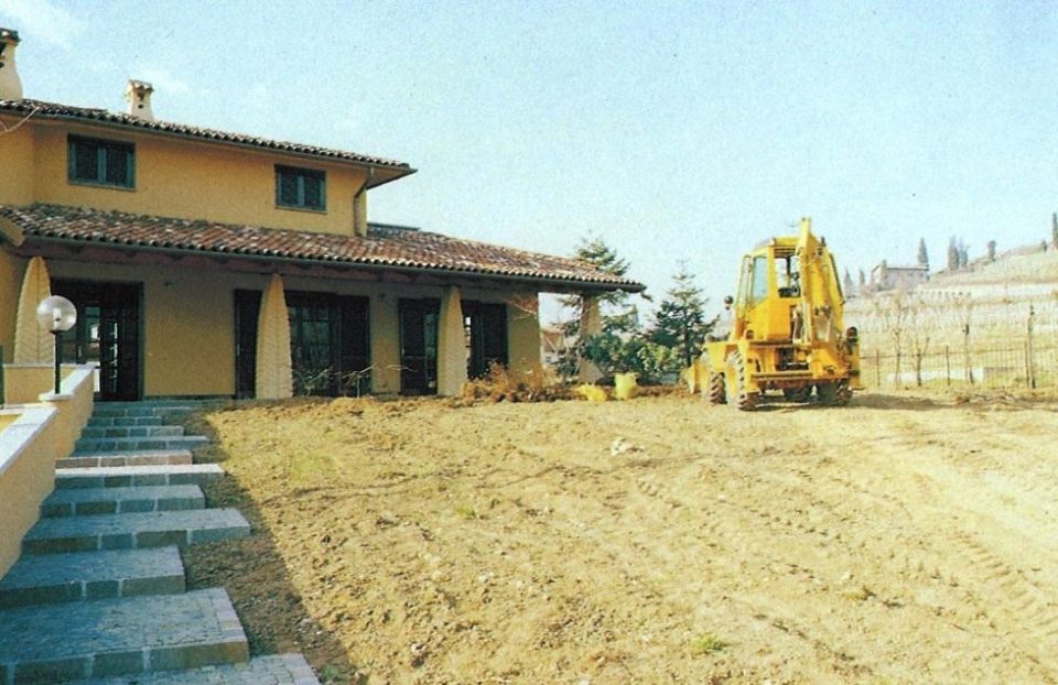 realizzazione di giardino con sentiero in pietre
