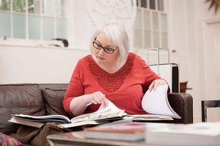 A lady reading