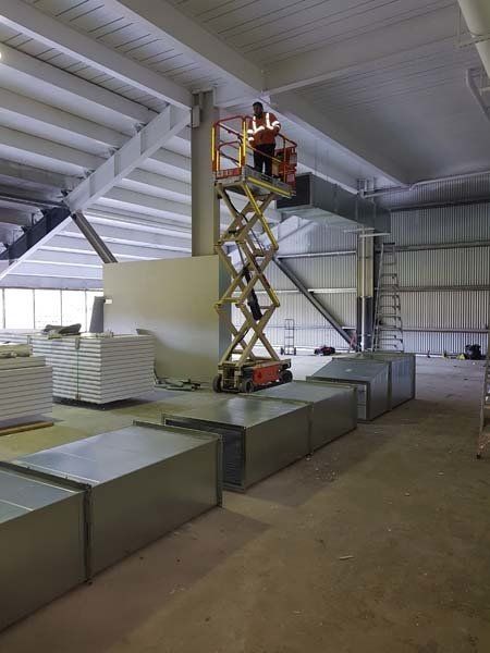 man on scissor lift