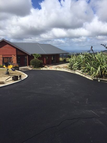 Team of professional working in building driveways