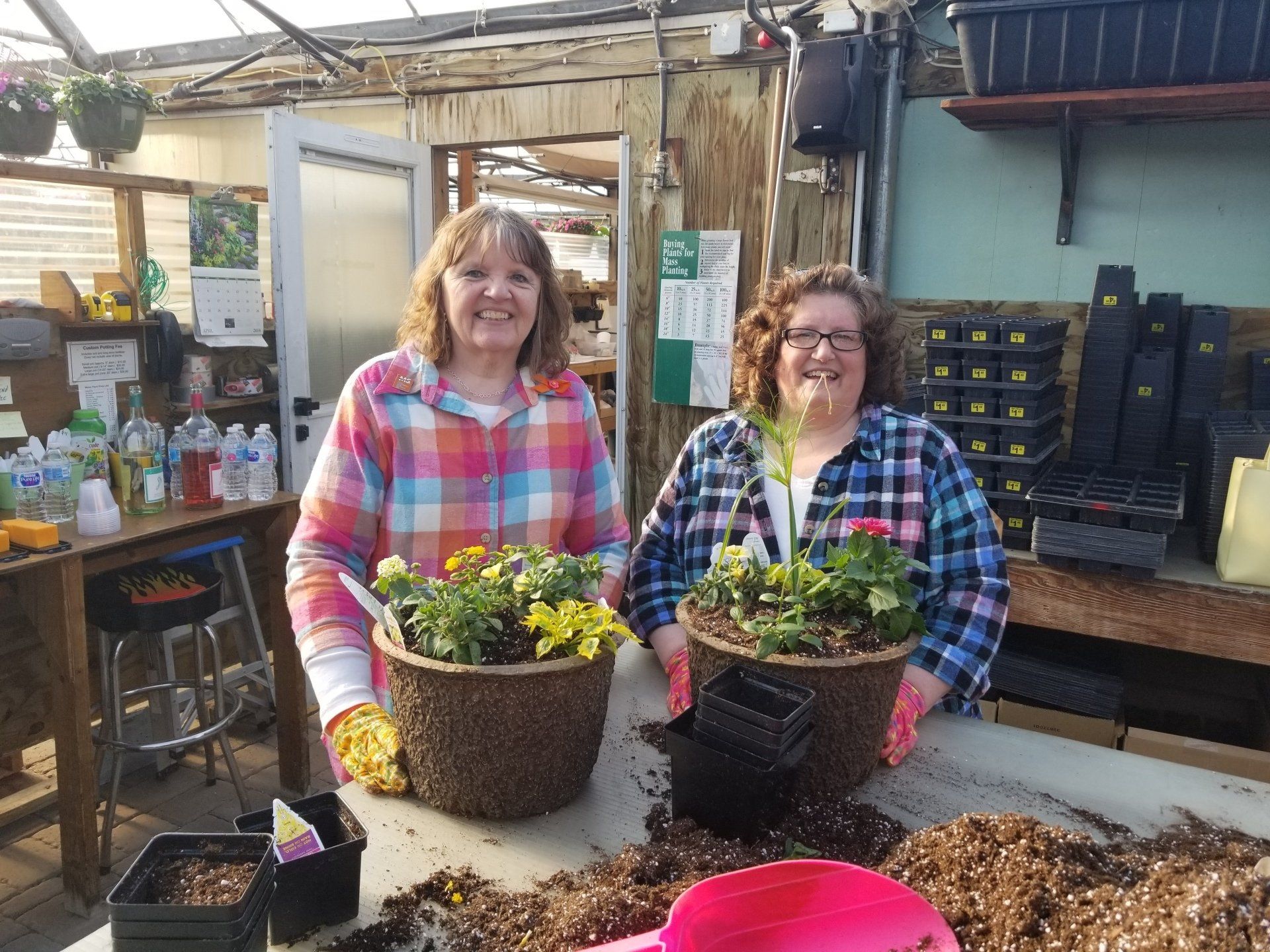 customers with pots