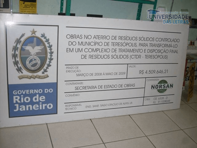 placa de obra em chapa galvanizada rio de janeiro