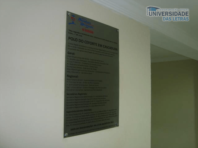 placa de inauguração em aço rj