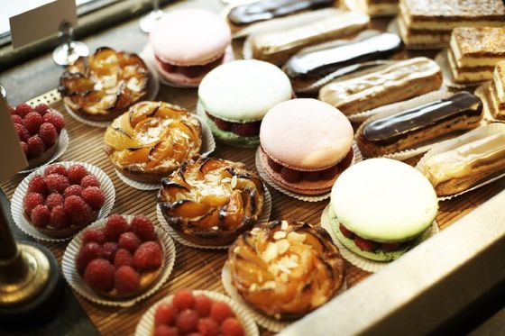 Variety of deserts on a table