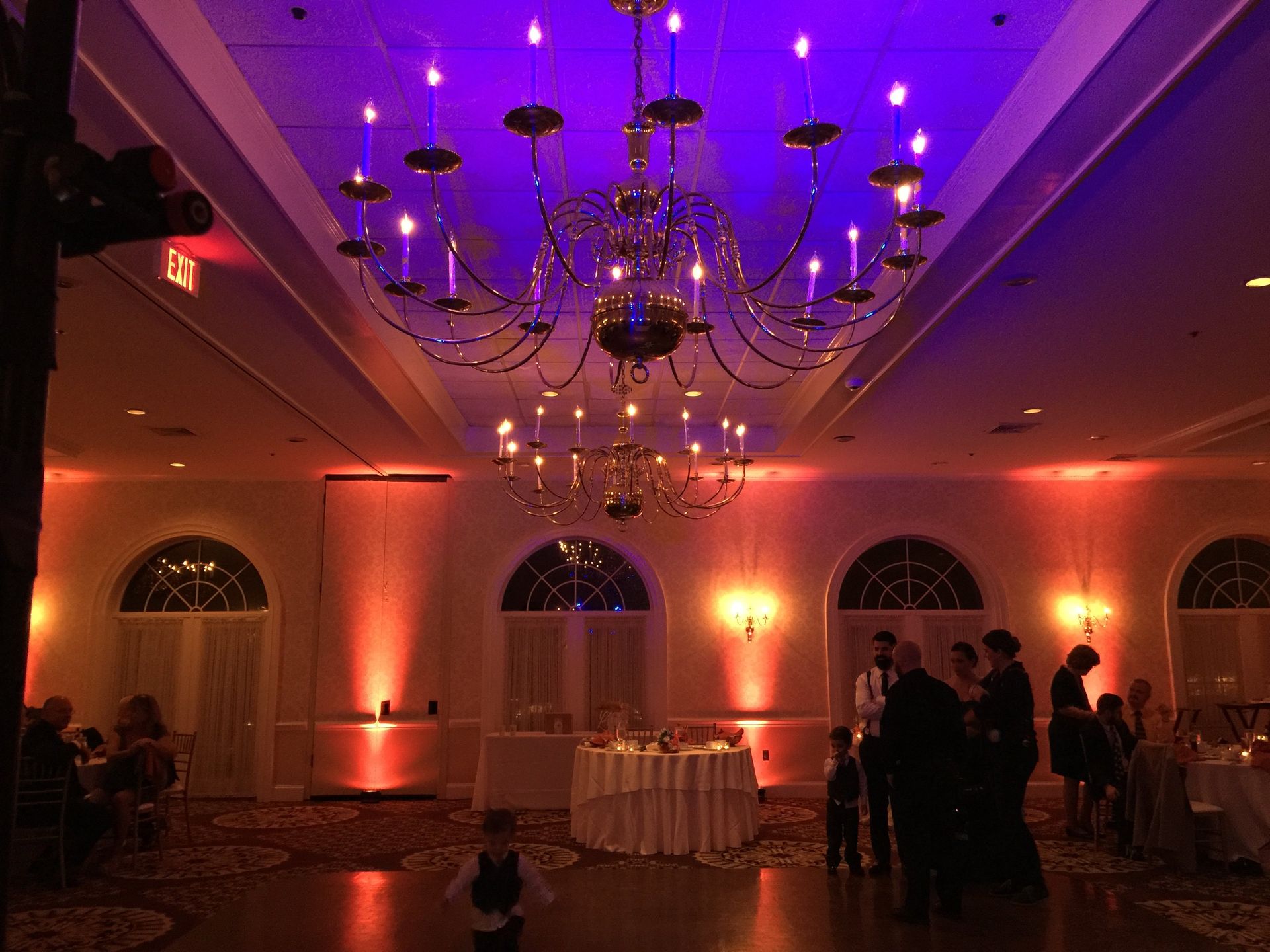 dance floor and ceiling wash lighting