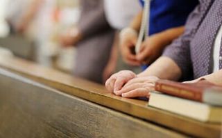 Senior praying — Skilled Nursing in Parma, OH Senior praying — Skilled Nursing in Parma, OH