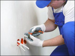 A electrical engineer re-wiring