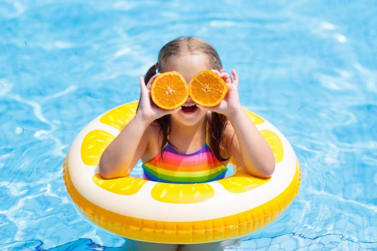 girl swimming