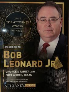 Bob Leonard Jr Awarded Top Family Law Attorney