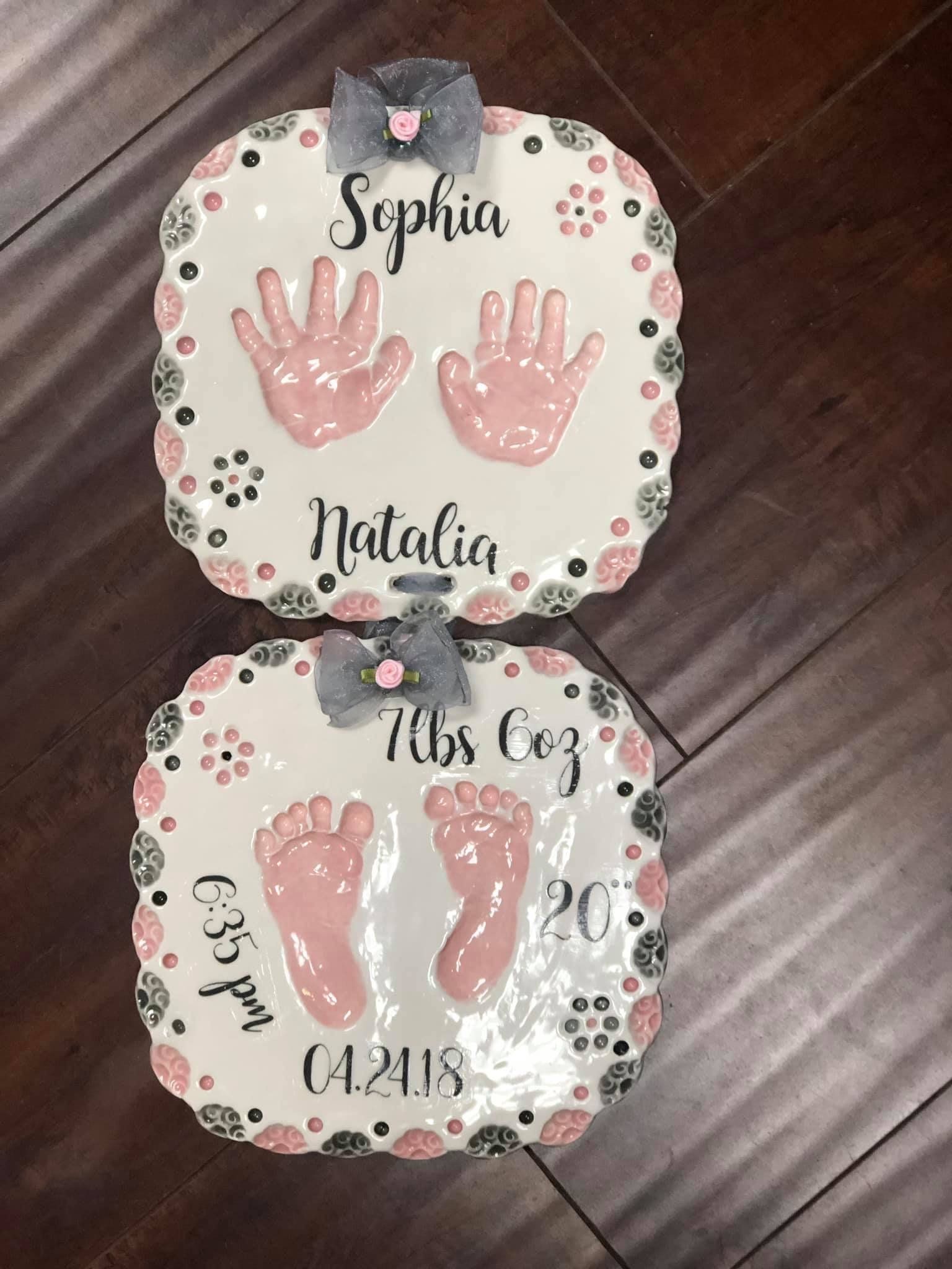 Sophia And Natalia Handprints And Footprints — Norco, CA — Little Bitty Prints