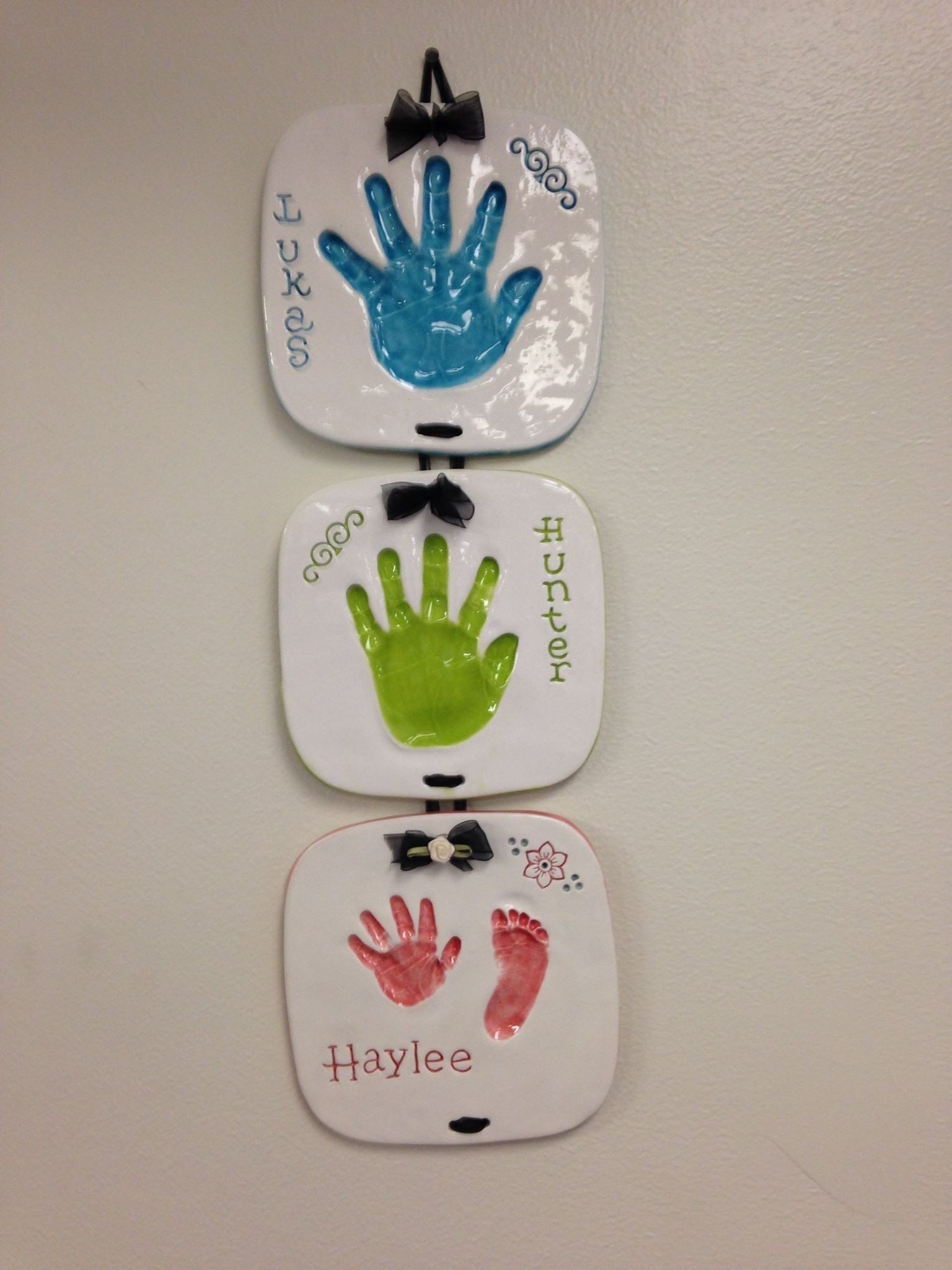 Lukas, Hunter And Haylee Handprints And Footprint — Norco, CA — Little Bitty Prints