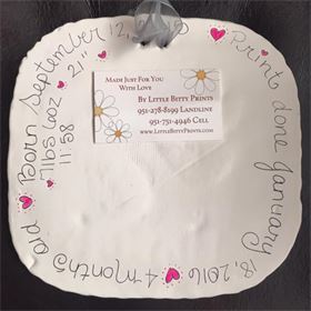 Back Of The Ceramic Plaque — Norco, CA — Little Bitty Prints Back Of The Ceramic Plaque — Norco, CA — Little Bitty Prints