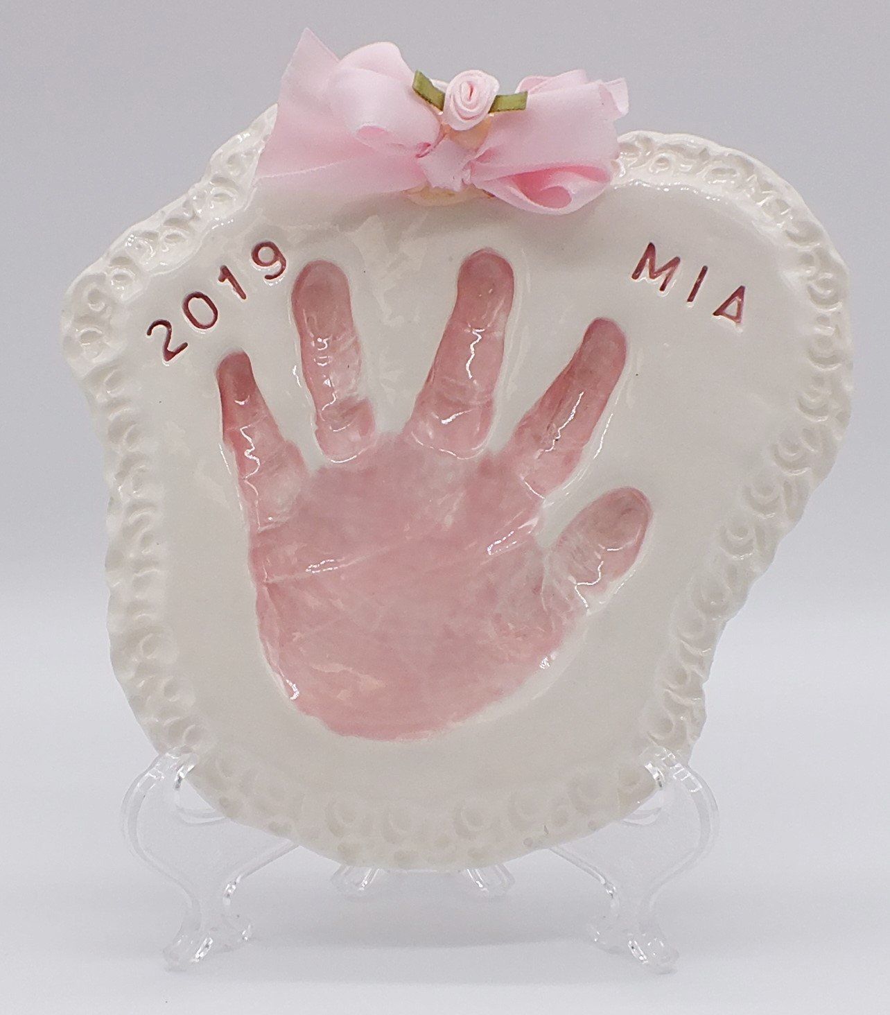 Mia 2019 Ceramic Handprint — Norco, CA — Little Bitty Prints