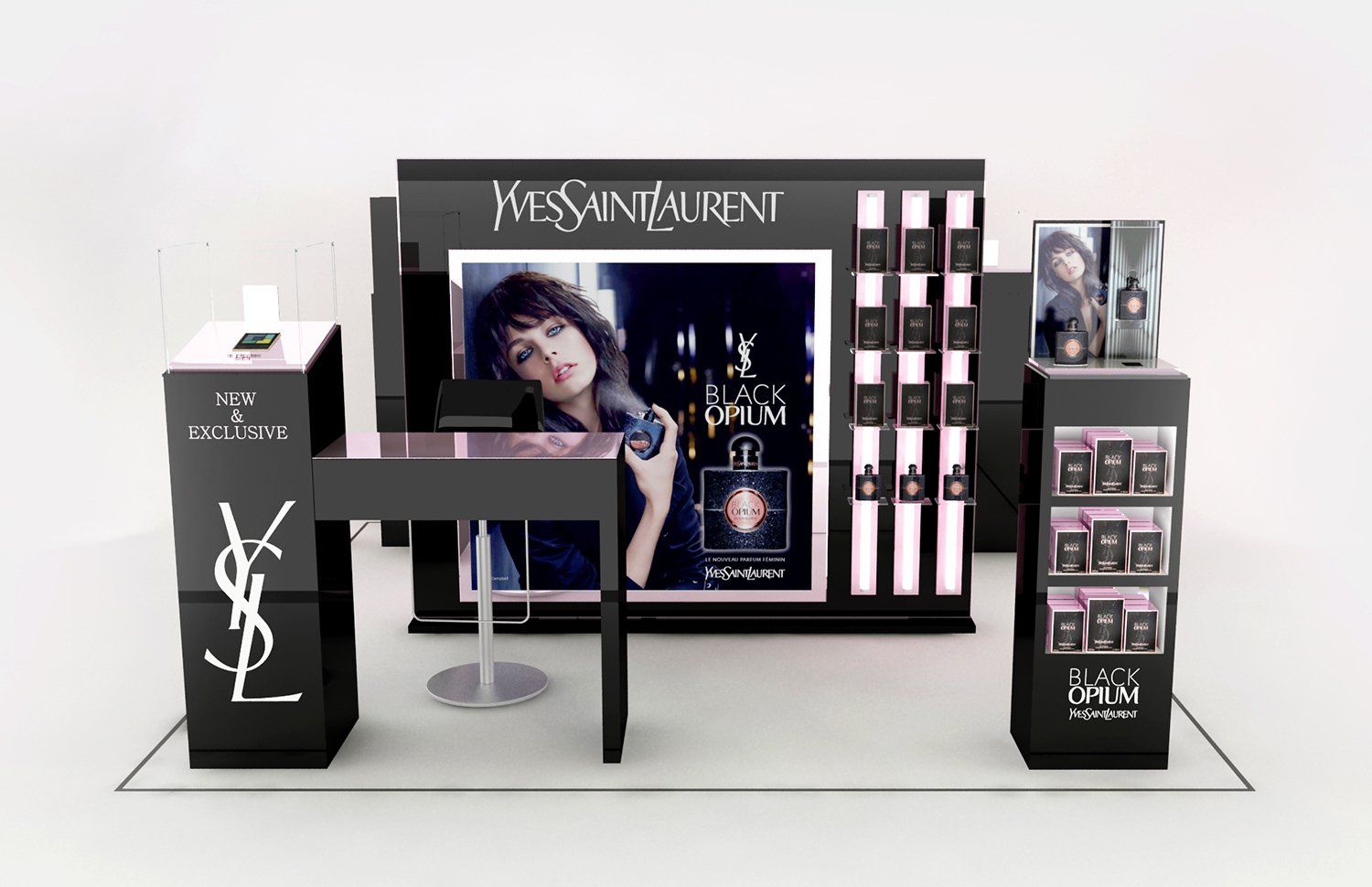 YSL Black Opium Concept for Harrods Colour Room
