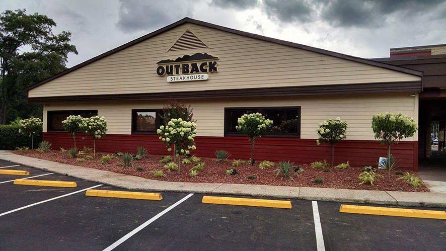 Store landscaping — Lawn Maintenance in Hickory, NC