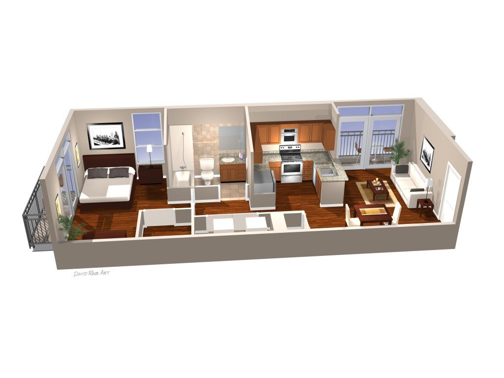 The Lofts of Columbia on 9th Street Offers Spacious One Bedroom Apartment Floor Plans
