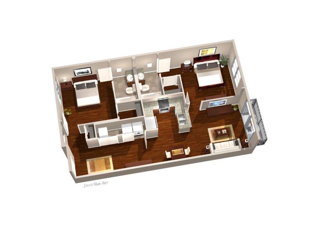The Lofts of Columbia on 9th Street Offers Spacious Two Bedroom Apartment Floor Plans