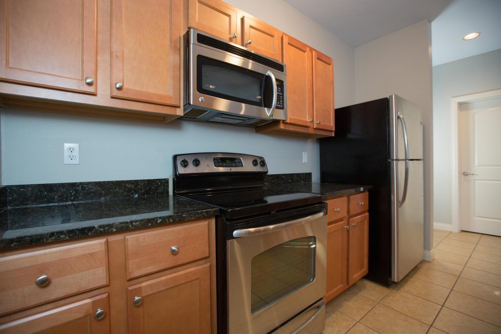 A Kitchen View of The Lofts at the Manor, Premier Apartment Floor Plans in Columbia, MO