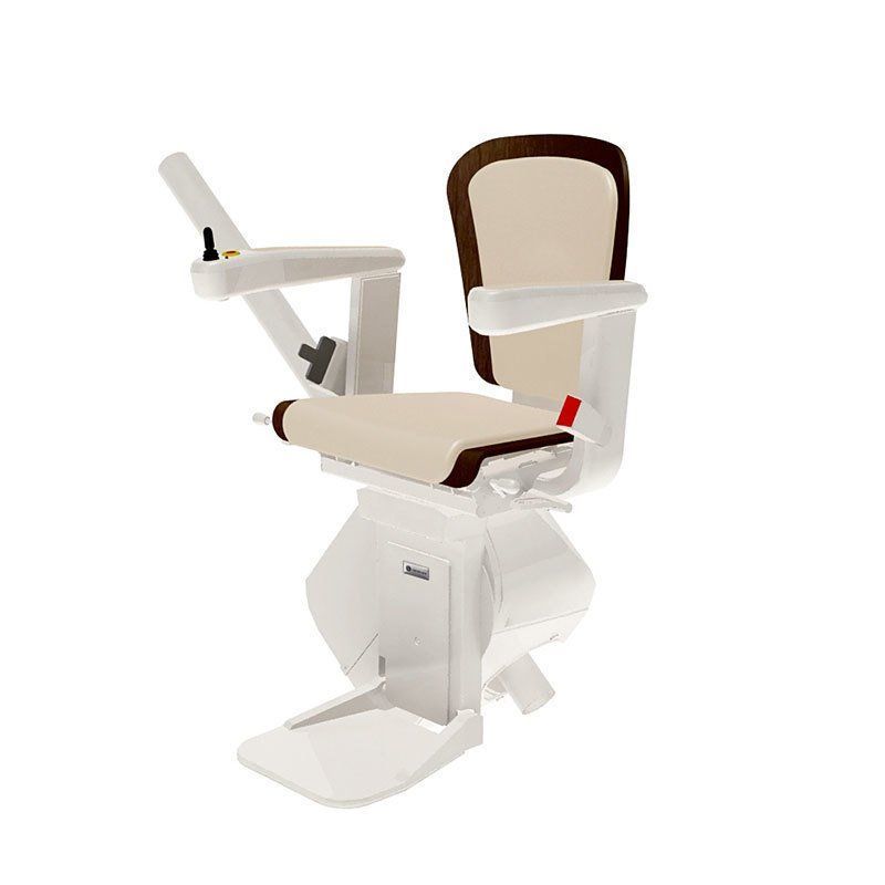 montascale modello Freecurve con seduta beige