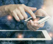 Person using mobile device