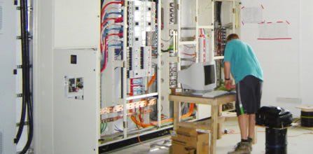 Expert doing inspection for electrical system