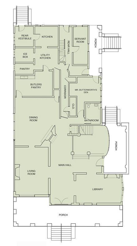 Photo 1. 1892 First Floor Plan
