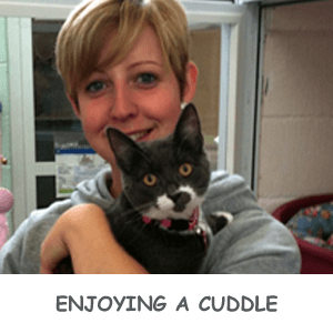 enjoying a cuddle
