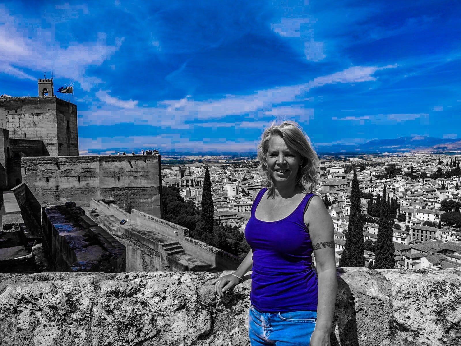 blauw
