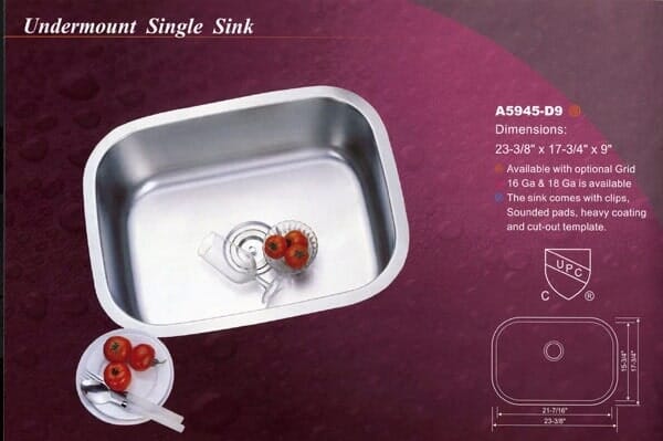 Undermount Single Sink - Marble and Granite in Middleton, MA