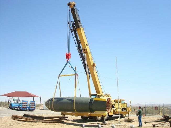 Big Metal Thing Carrying by a Crane — Lancaster, CA — Get Hooked Crane Service