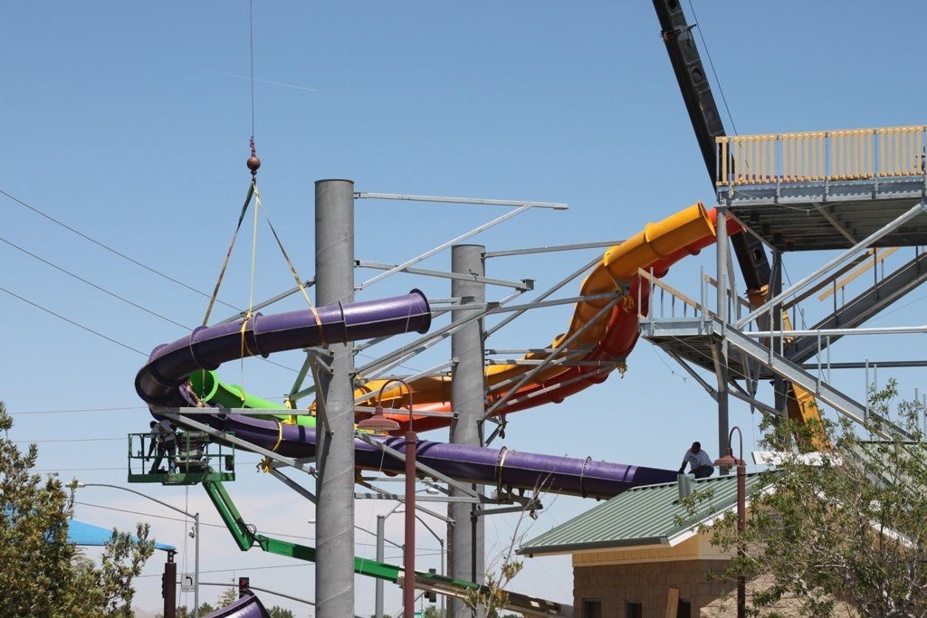 Water Slide Crane Service — Lancaster, CA — Get Hooked Crane Service