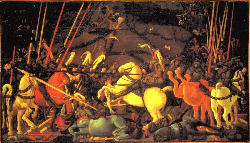 A stressful day at San Romano (Uccello)